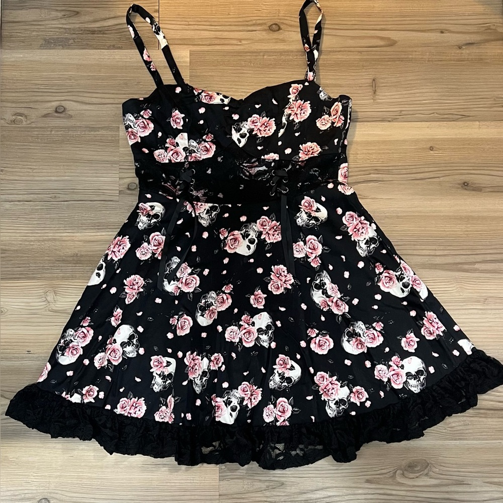 Hot Topic Skull Floral Dress